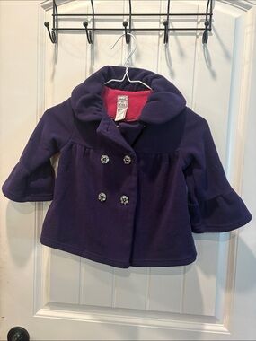 Children's 2T Purple Fleece Peacoat Jacket